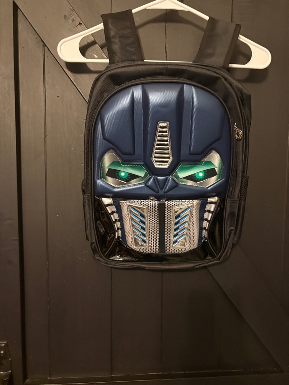 Blue Robot Face Kids Backpack